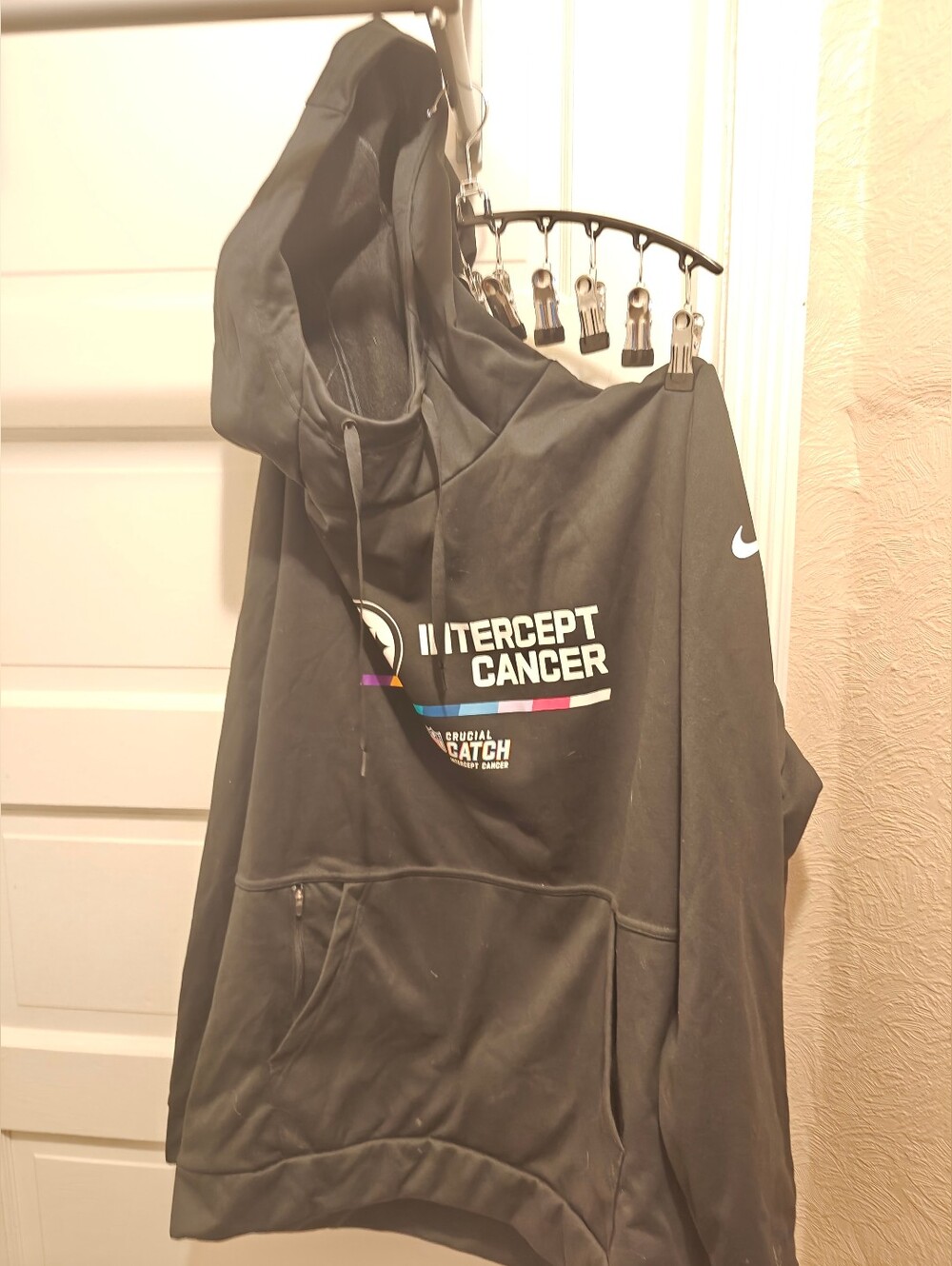 Black NFL Nike on field therma fit Steelers Intercept cancer hoodie S: XXL